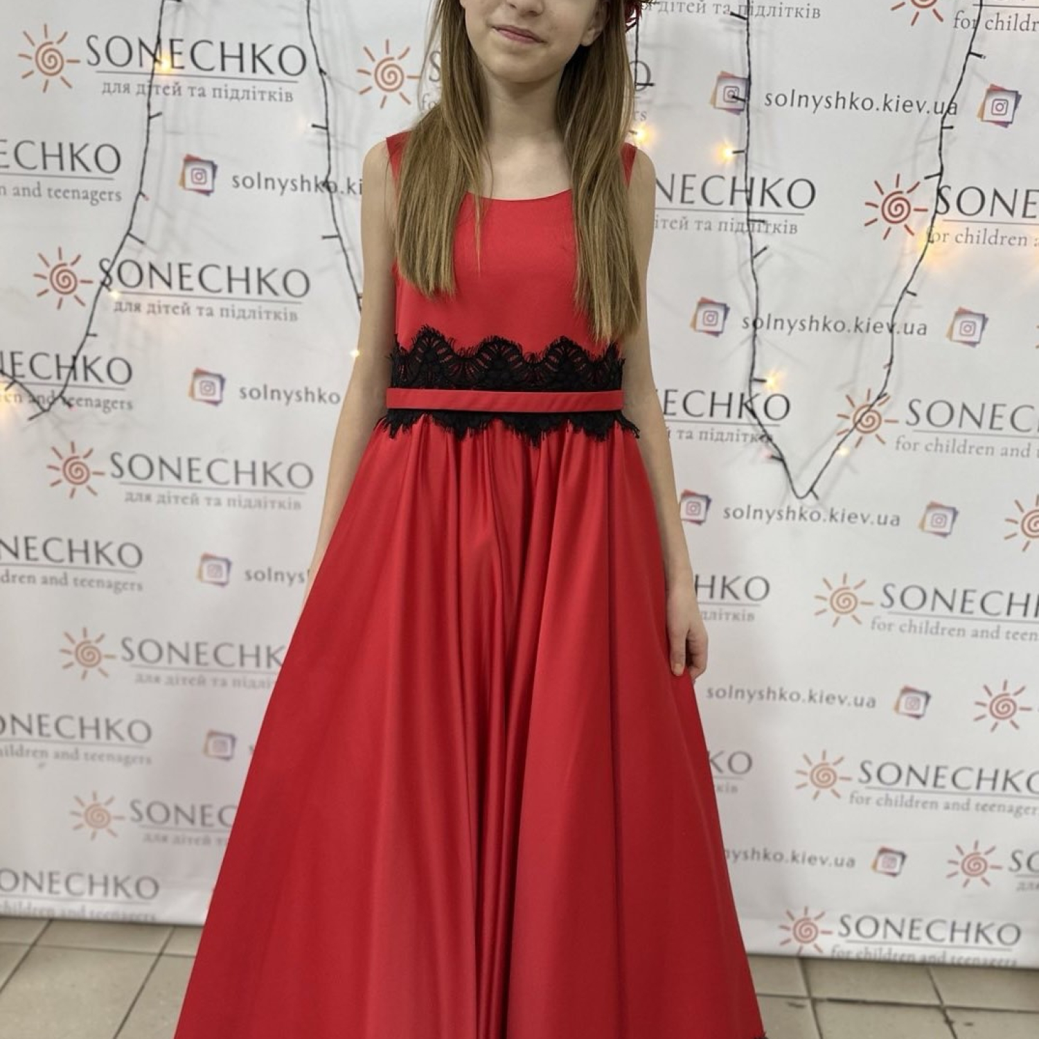 Карнавальний костюм Різдвяний вінок червоний
