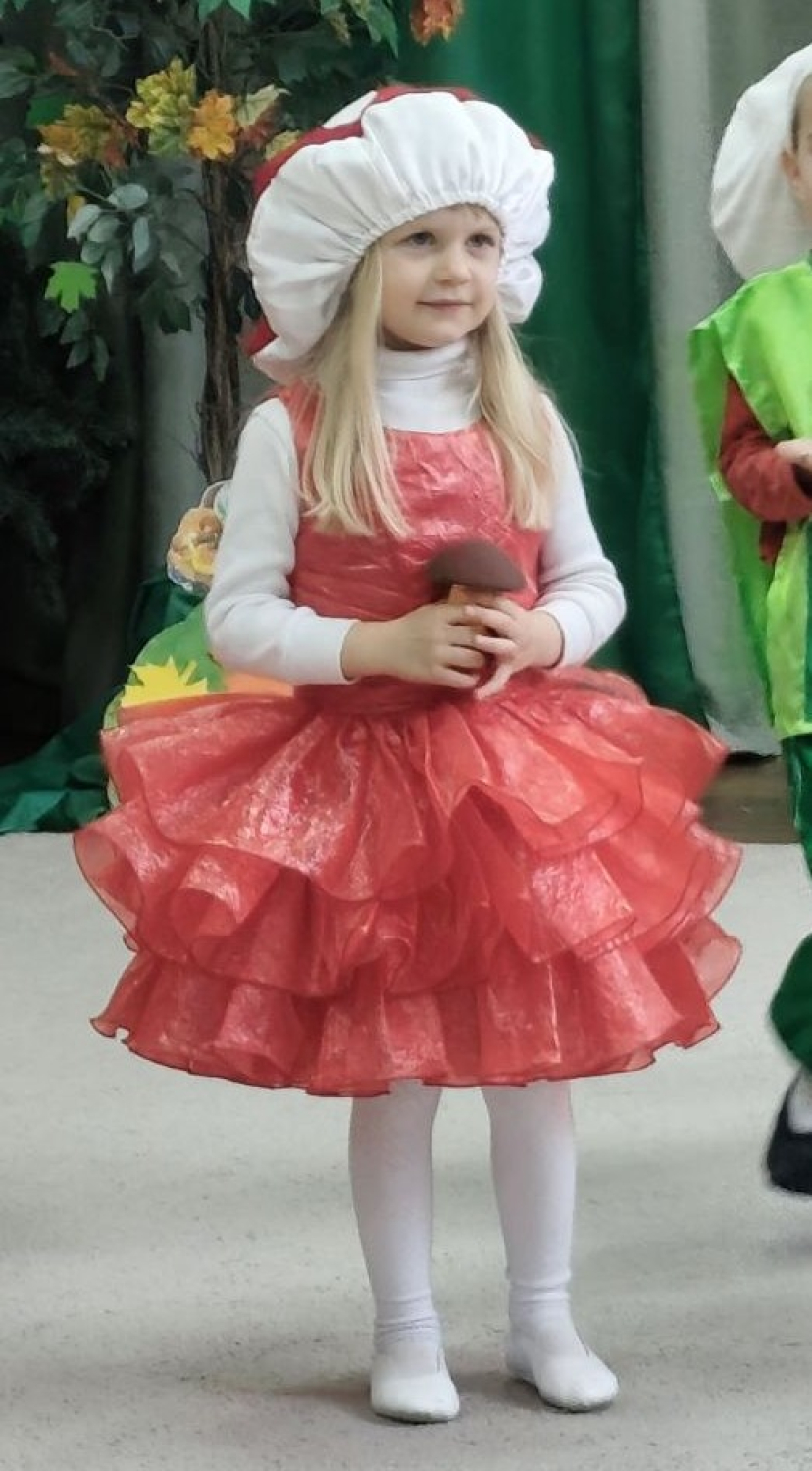 Карнавальний костюм Гриб Мухомор для дівчинки рюша