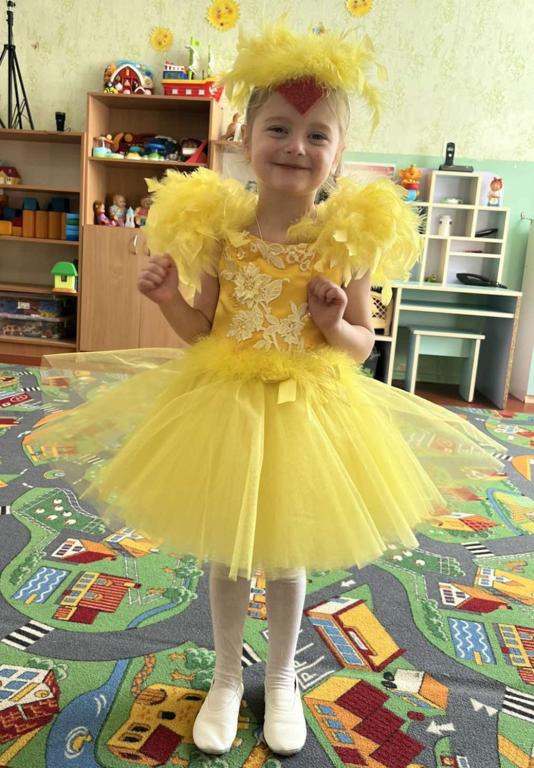 Костюм Курча для дівчинки пір'ячко