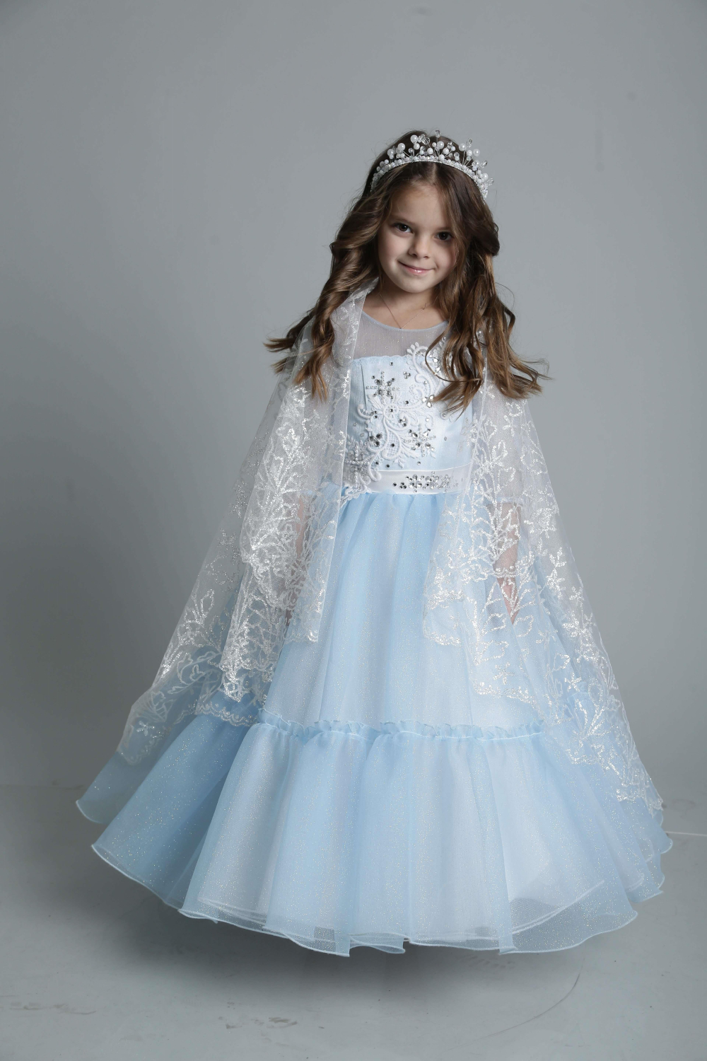 Сукня Зимова Сніжинка блакитна Ельза