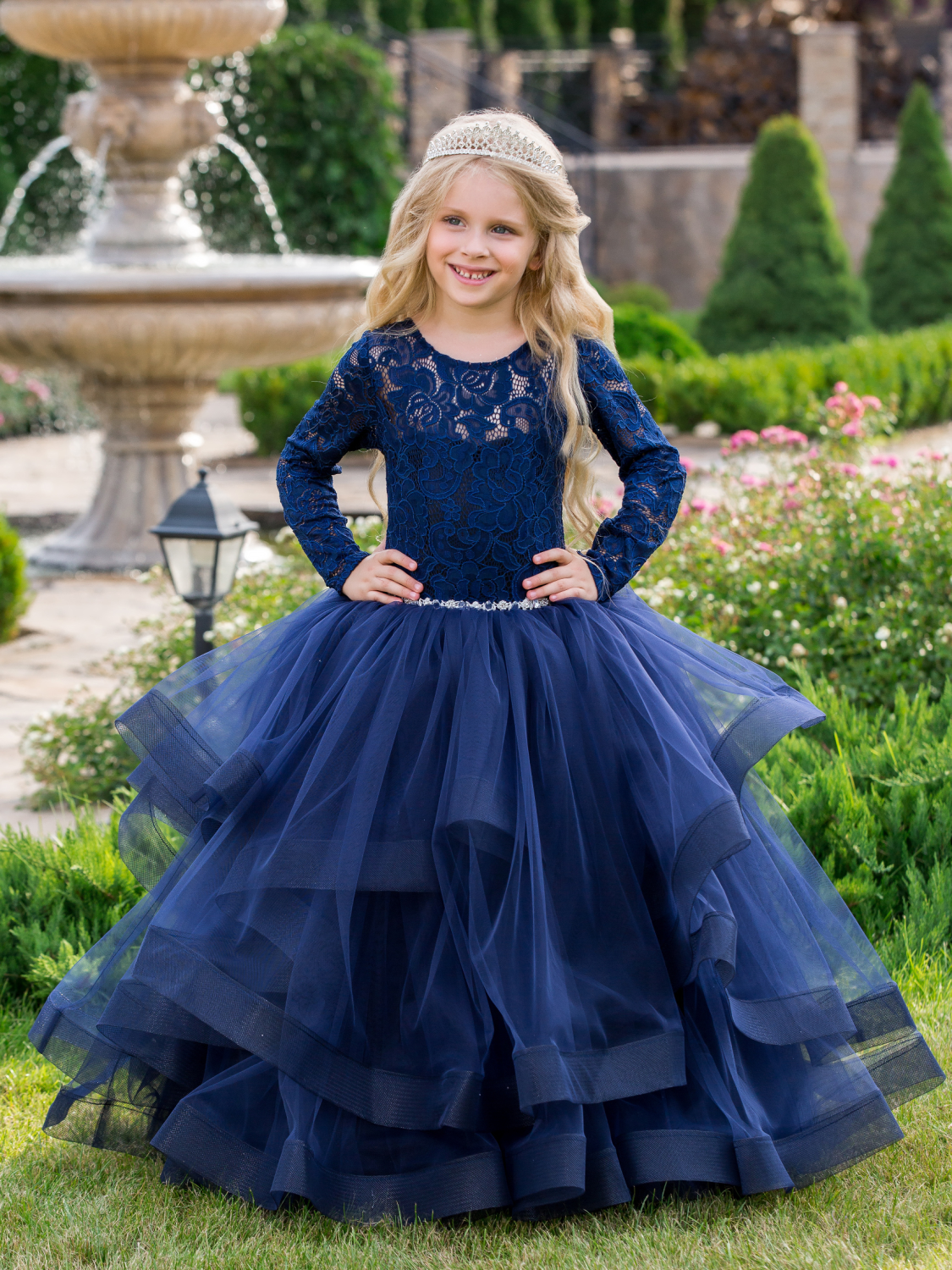 Елегантна бальна сукня для дівчинки 11762 ЕЛЕКТРИК