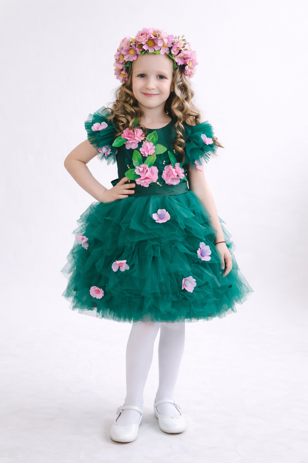 Карнавальный костюм Весна Изумруд