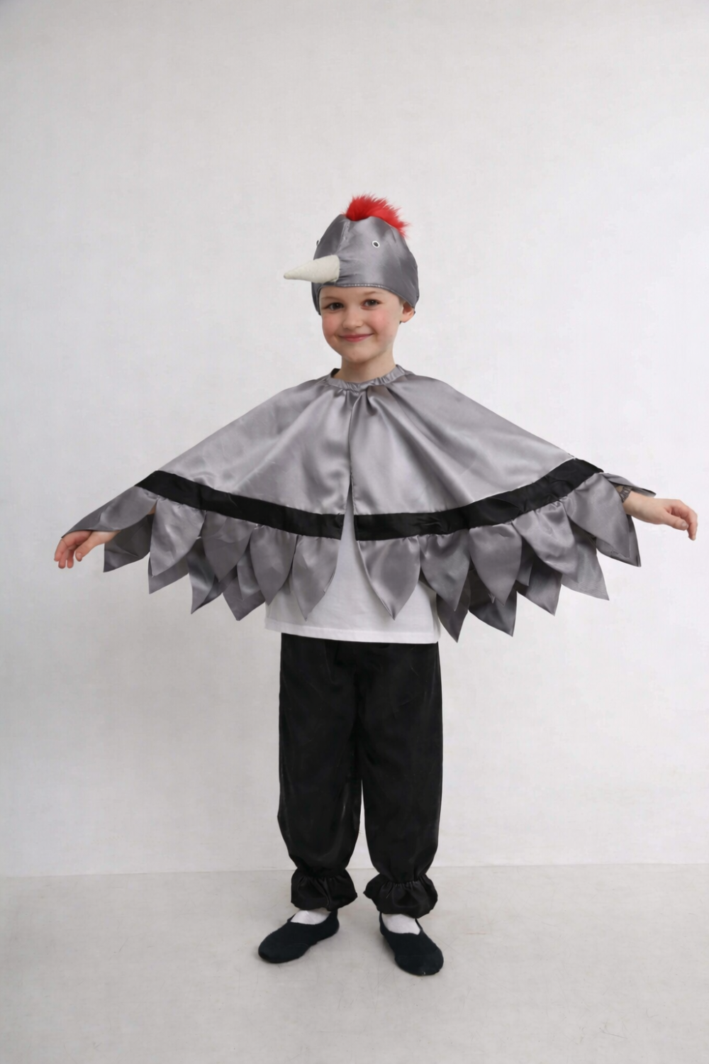 Carnival costume Crane Heron gray