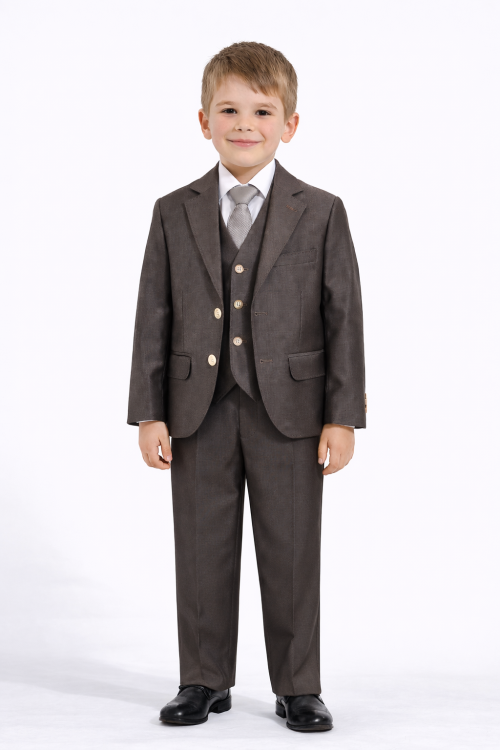 Класичний костюм трійка шоколад