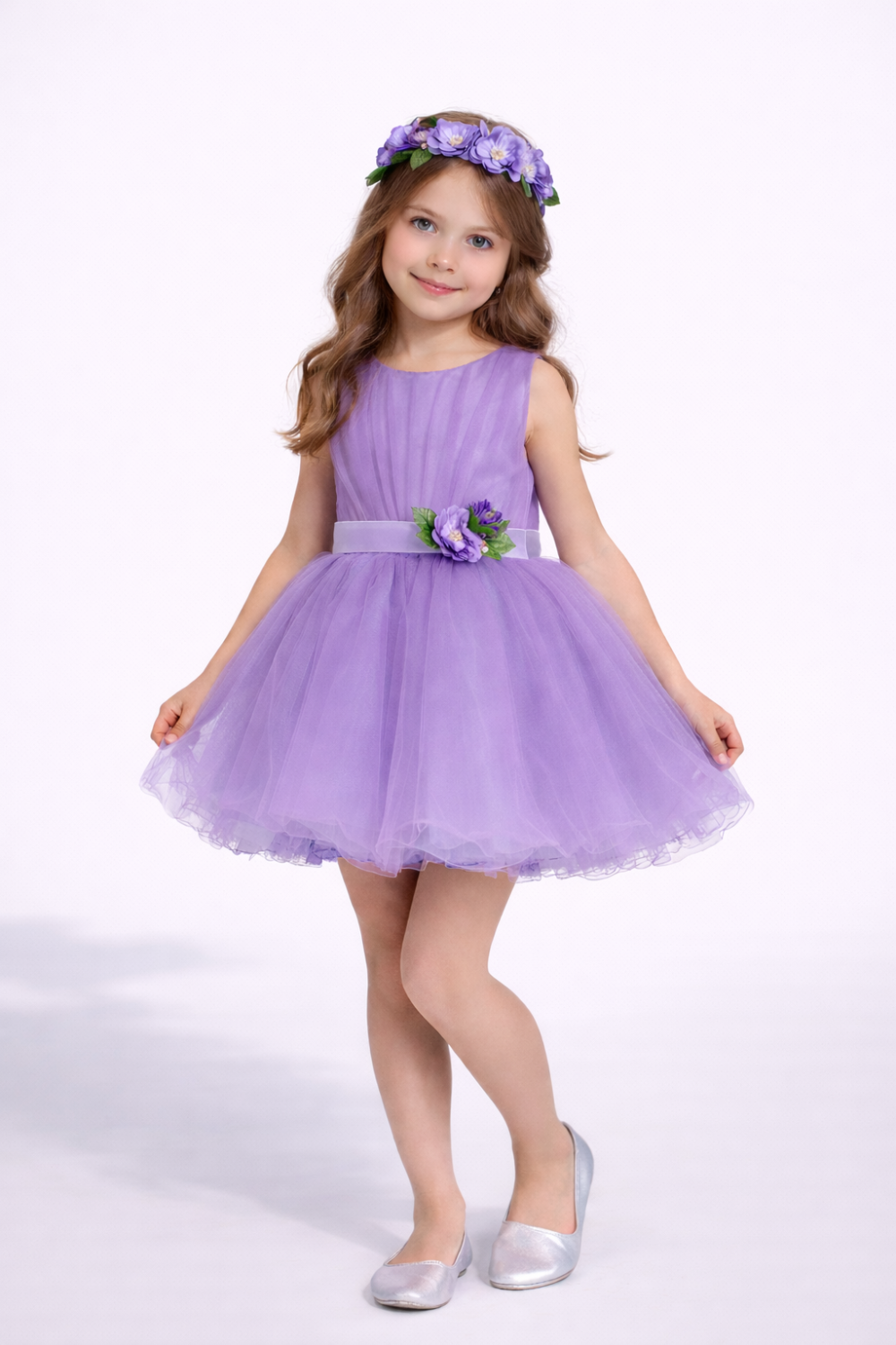 Платье цветок Фиалка фатин