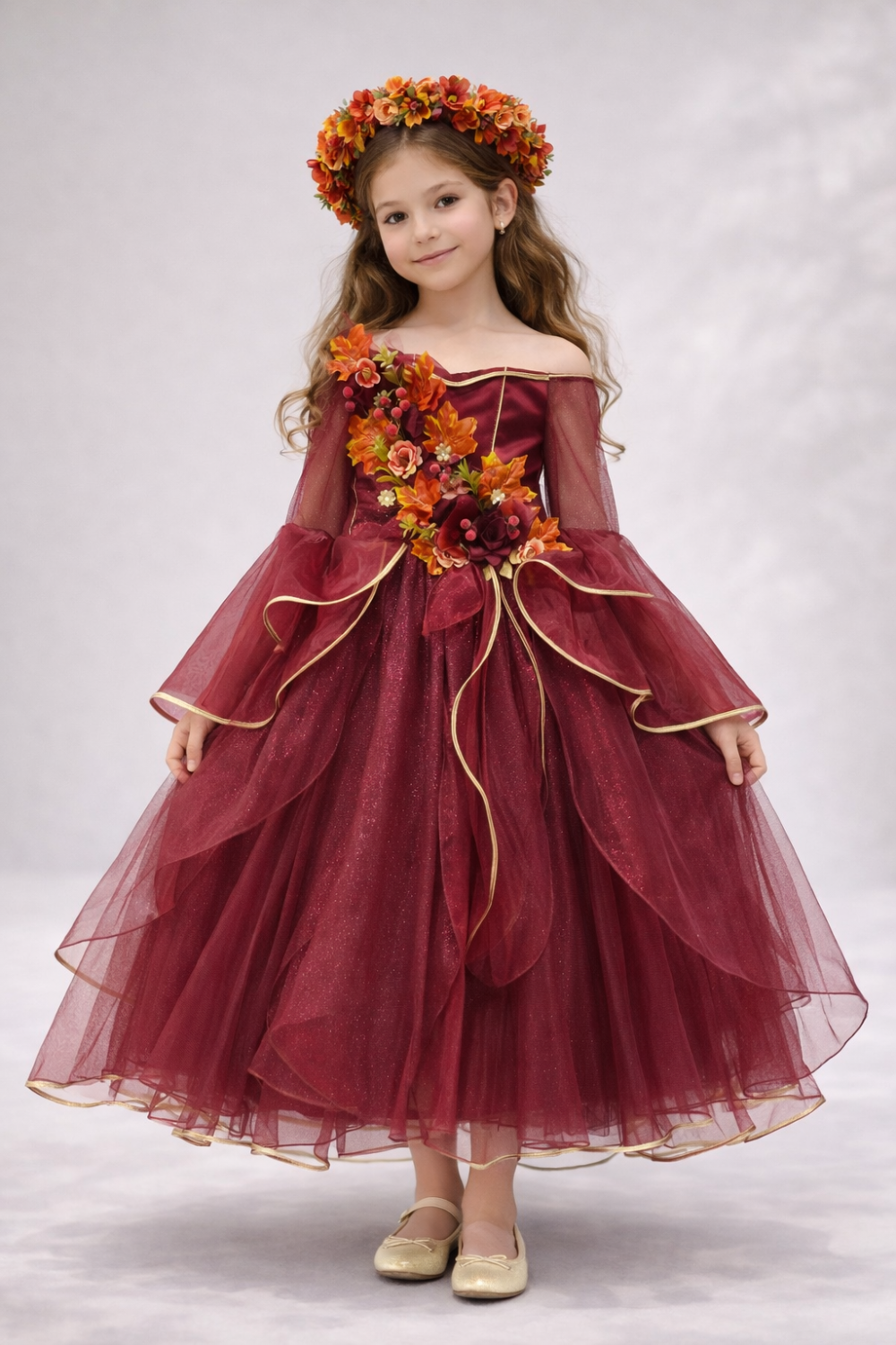 Карнавальний костюм Осінь бордо 2