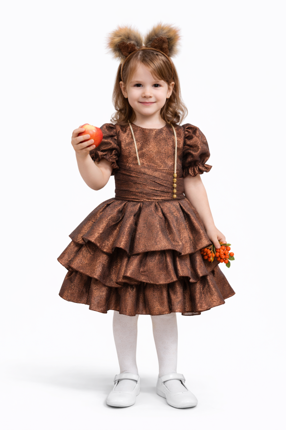 Карнавальний костюм Білочка Білка коричнева Рюша