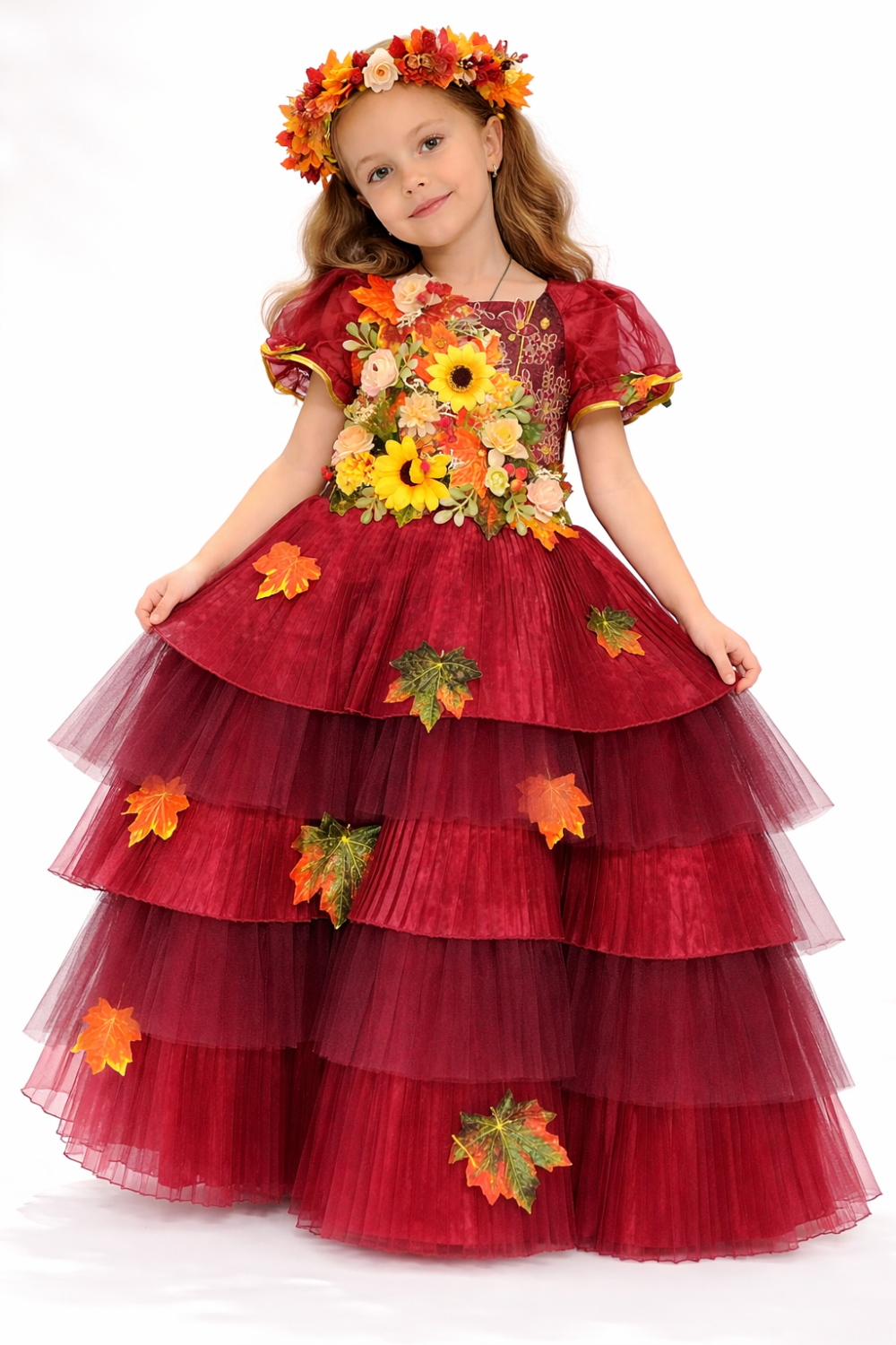 Карнавальный костюм Осень бордо 1