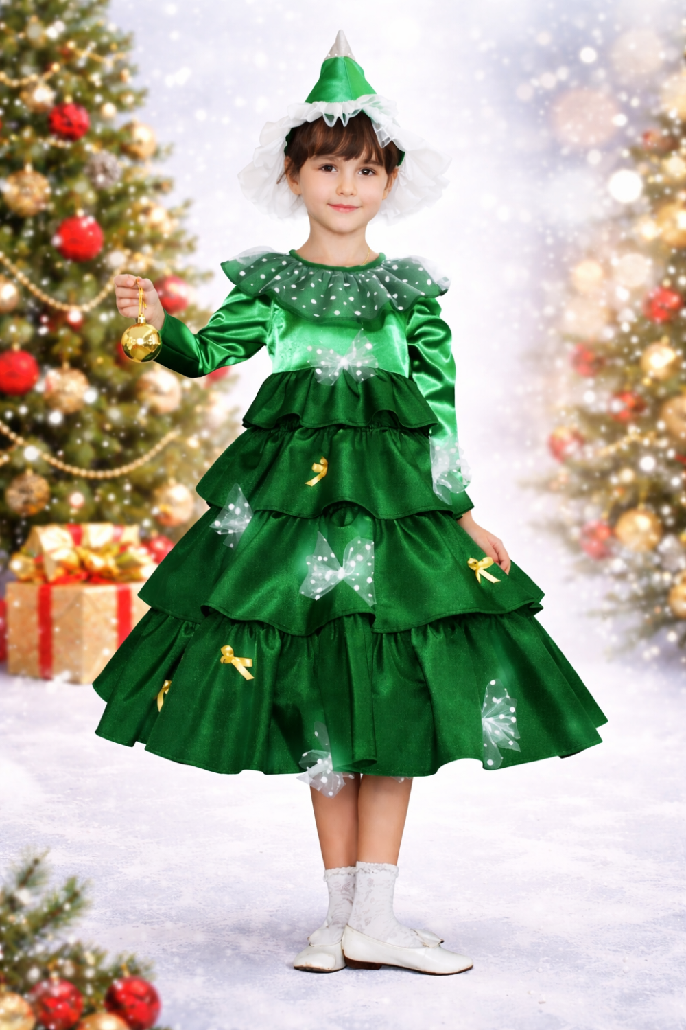 Карнавальний костюм для дівчинки Ялинка №3