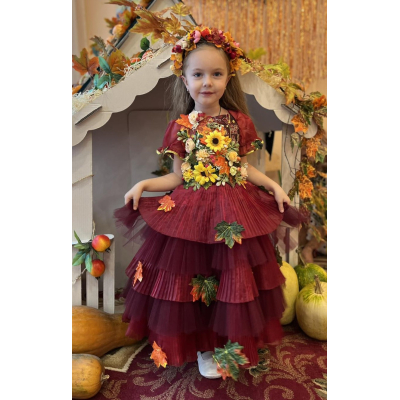 Карнавальний костюм Осінь бордо 1