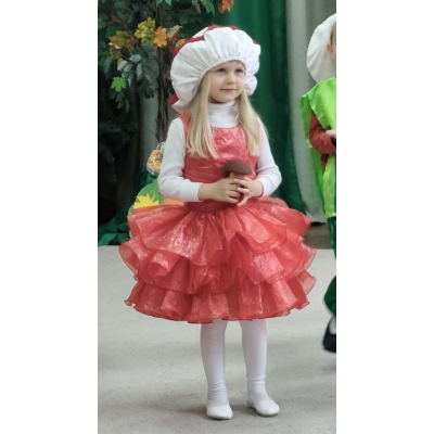 Карнавальний костюм Гриб Мухомор для дівчинки рюша
