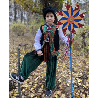 Костюм Колядник  Гуцул Богдан зелений