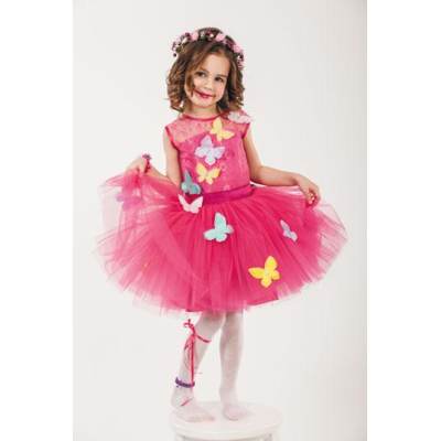 Карнавальний костюм для дівчинки Фея- Метелик малинова