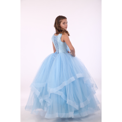 Елегантне плаття для дівчинки 8703 блакитне