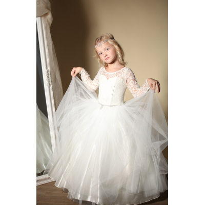 Ошатне плаття для дівчинки Фаїна айворі