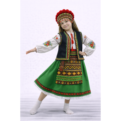 Carnival costume Ukrainian emerald