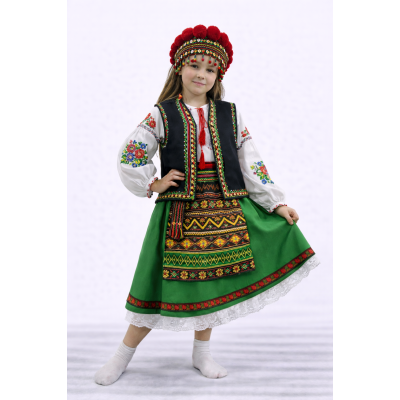 Carnival costume Ukrainian emerald