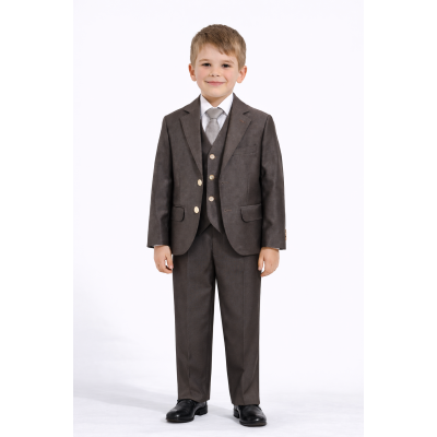 Класичний костюм трійка шоколад