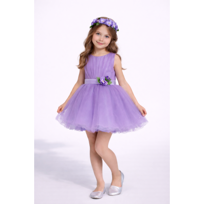 Платье цветок Фиалка фатин