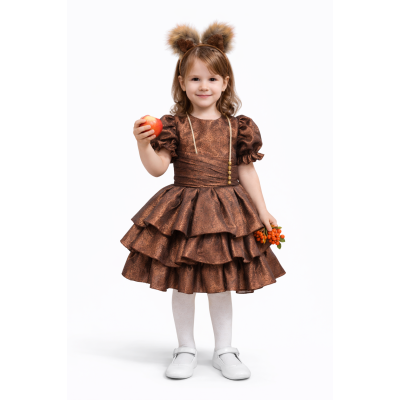 Карнавальний костюм Білочка Білка коричнева Рюша