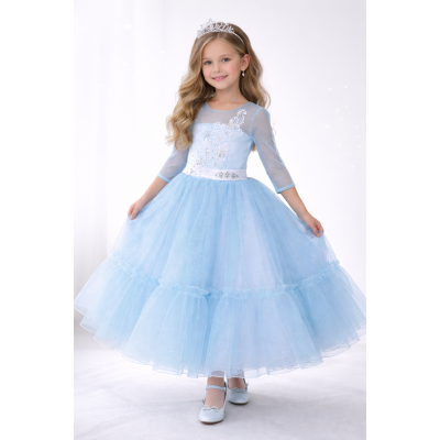 Сукня Зимова Сніжинка блакитна Ельза