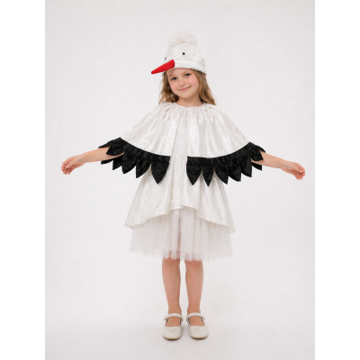 Stork carnival costume for girls