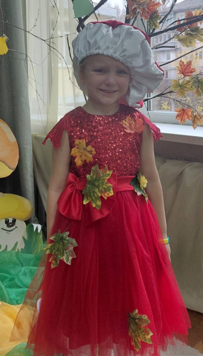 Костюм Гриб Мухомор для дівчинки блиск