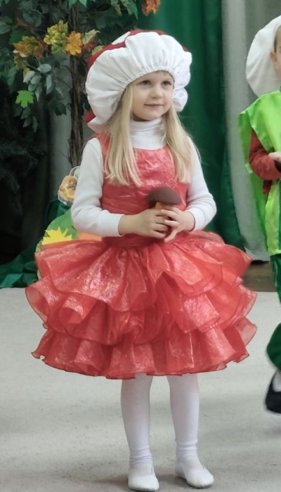 Карнавальний костюм Гриб Мухомор для дівчинки рюша