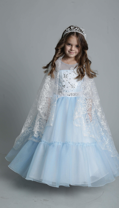 Сукня Зимова Сніжинка блакитна Ельза