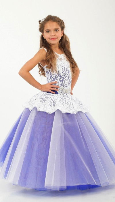 Елегантна бальна сукня для дівчинки 9723 синя