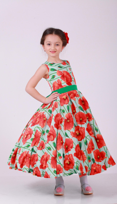 Елегантне плаття для дівчинки М'ята і Маки
