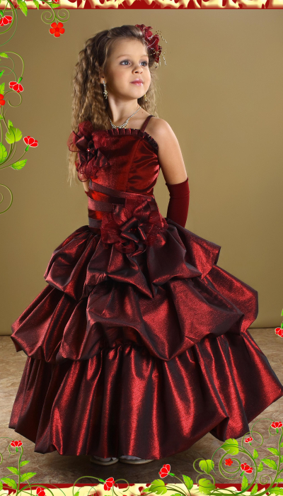 Елегантне плаття для дівчинки Ballon Bordeaux 2720