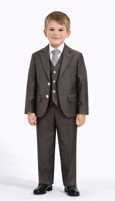 Класичний костюм трійка шоколад