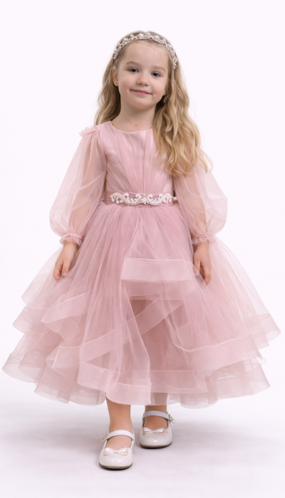 Сукня Барбі пудра 8703