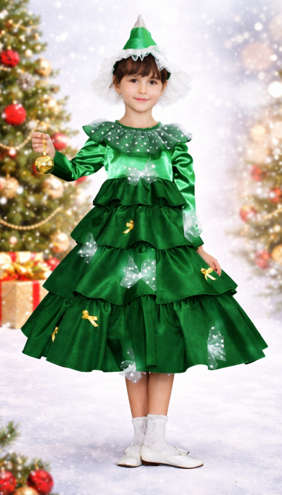 Карнавальний костюм для дівчинки Ялинка №3
