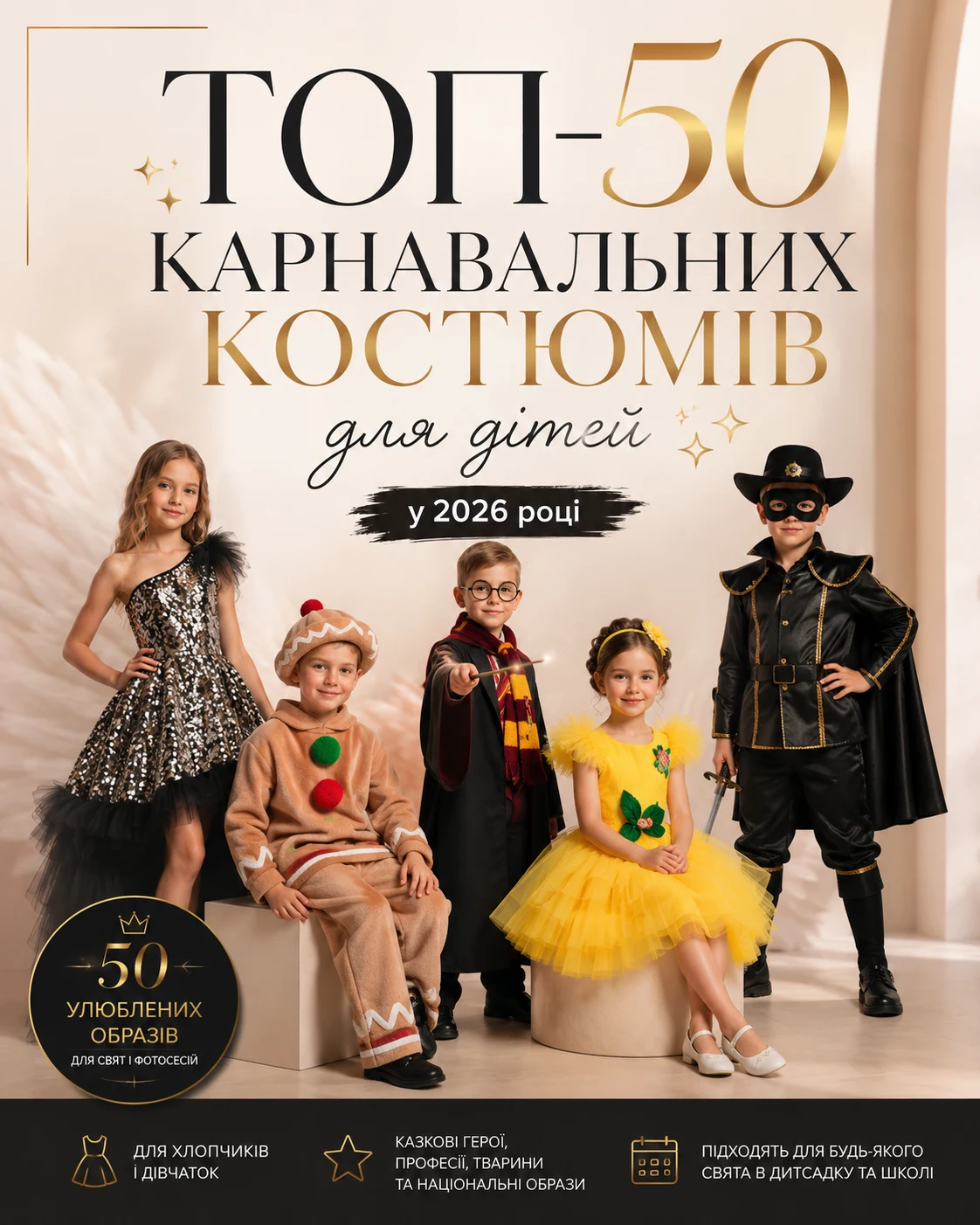 50 найпопулярніших карнавальних костюмів для дітей у 2026 році