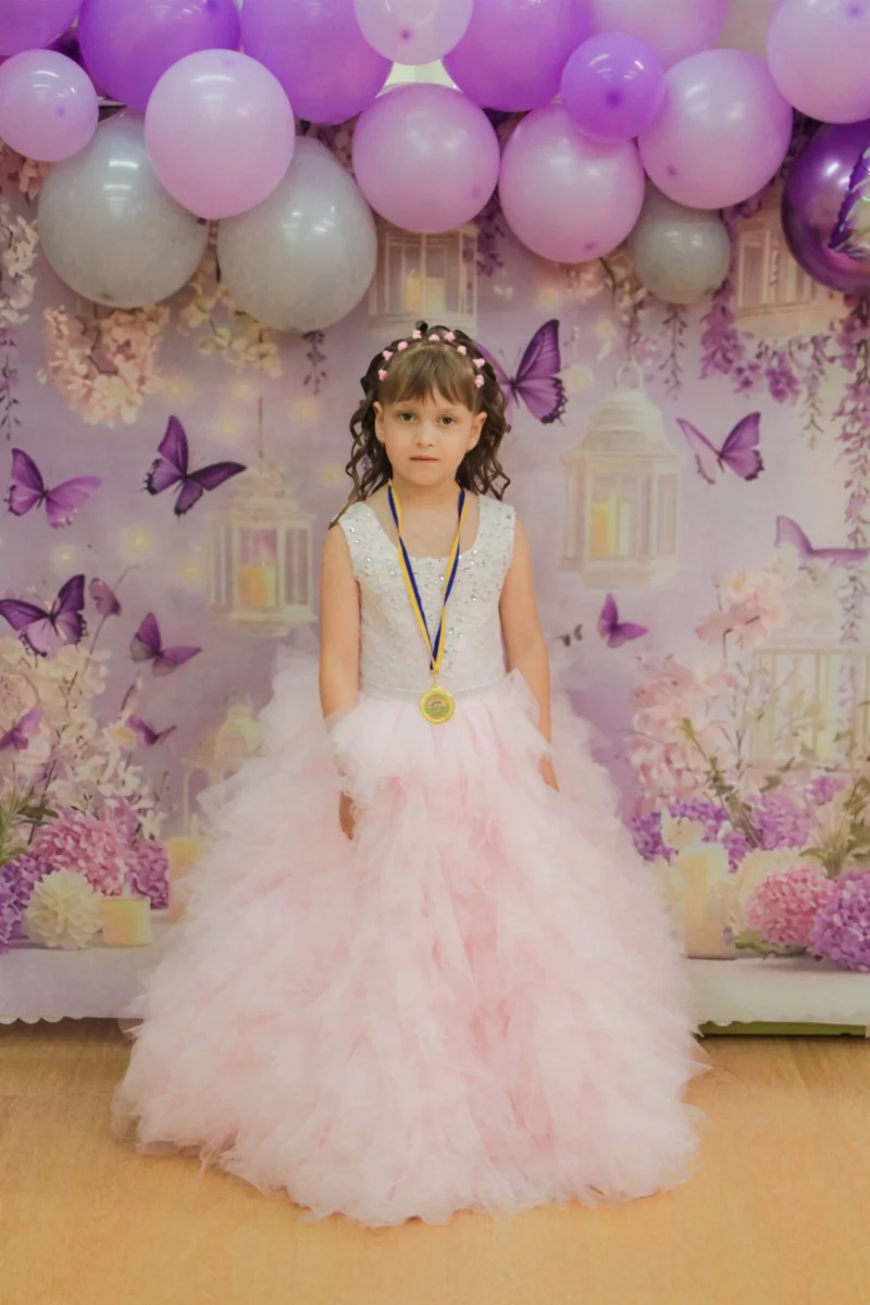 Ball gown for girls 10784 pink