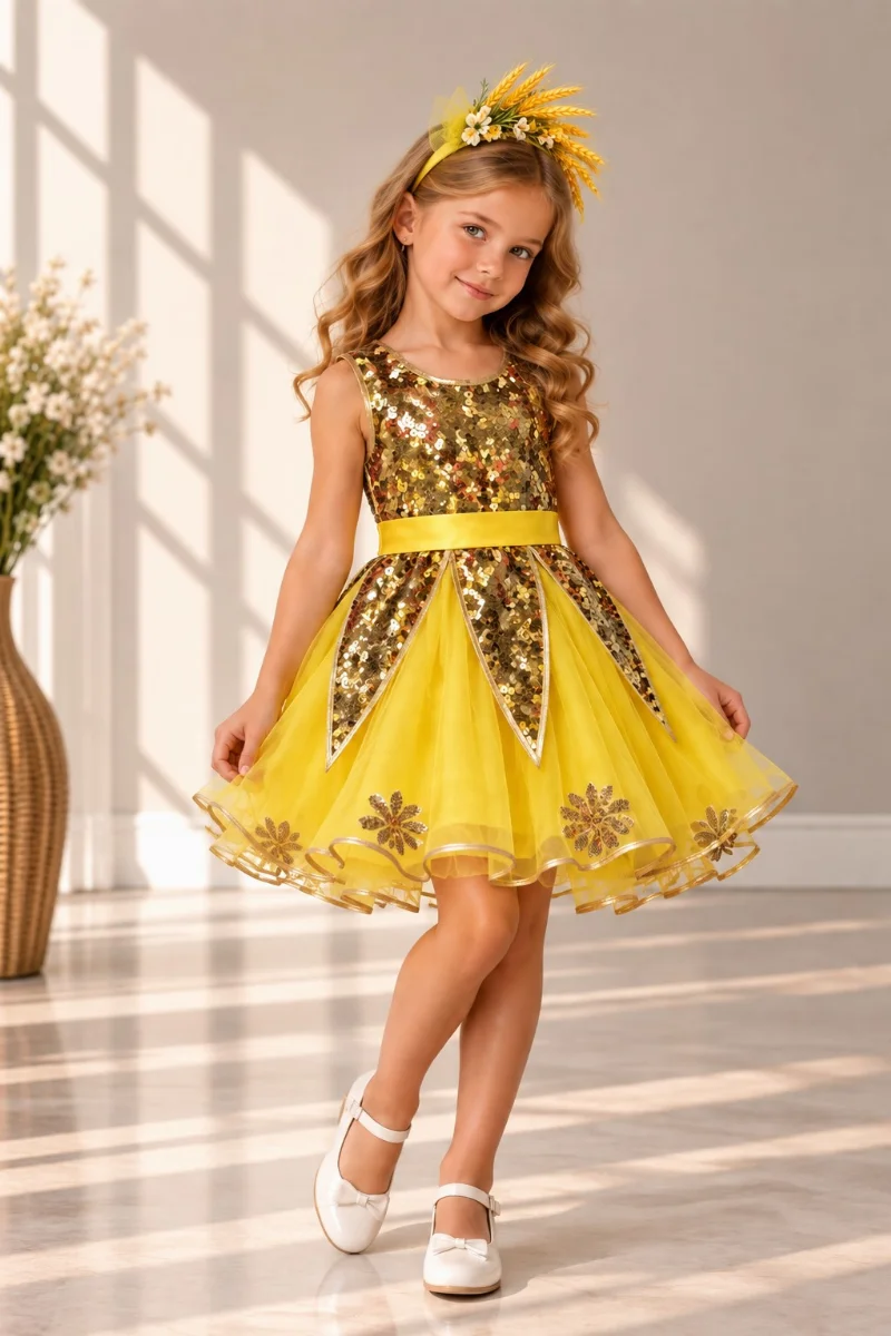 Ear of Wheat costume for a girl