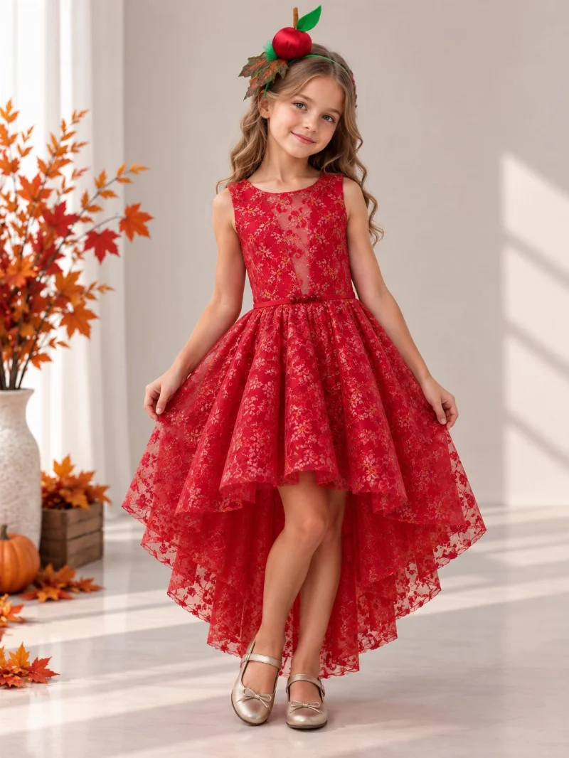 Red Apple carnival costume for a girl 2