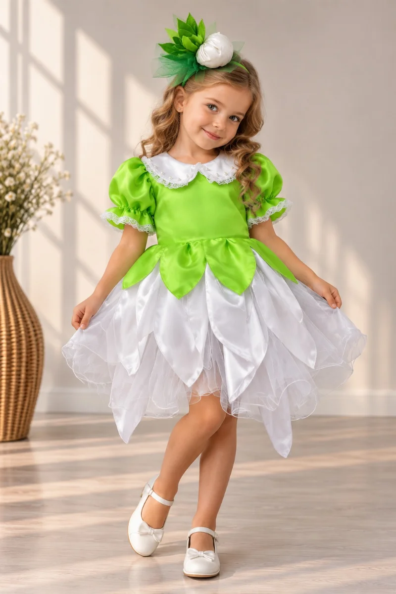 Turnip costume for a girl