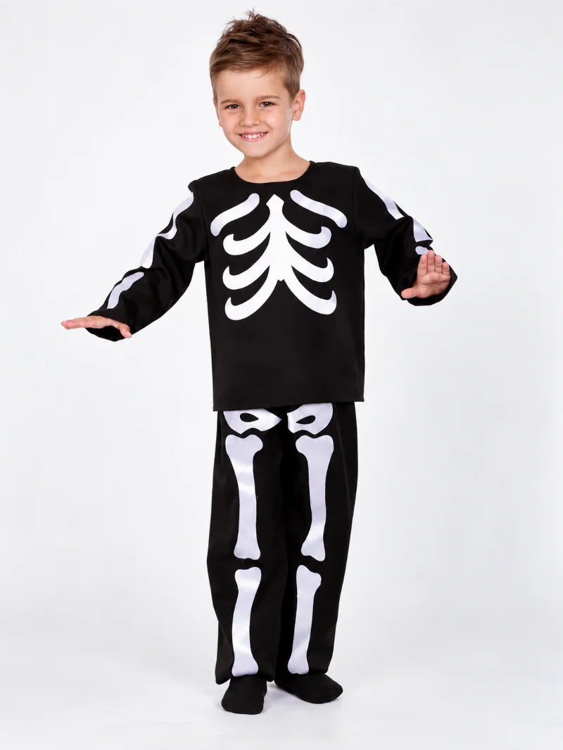 Carnival costume skeleton boy/girl