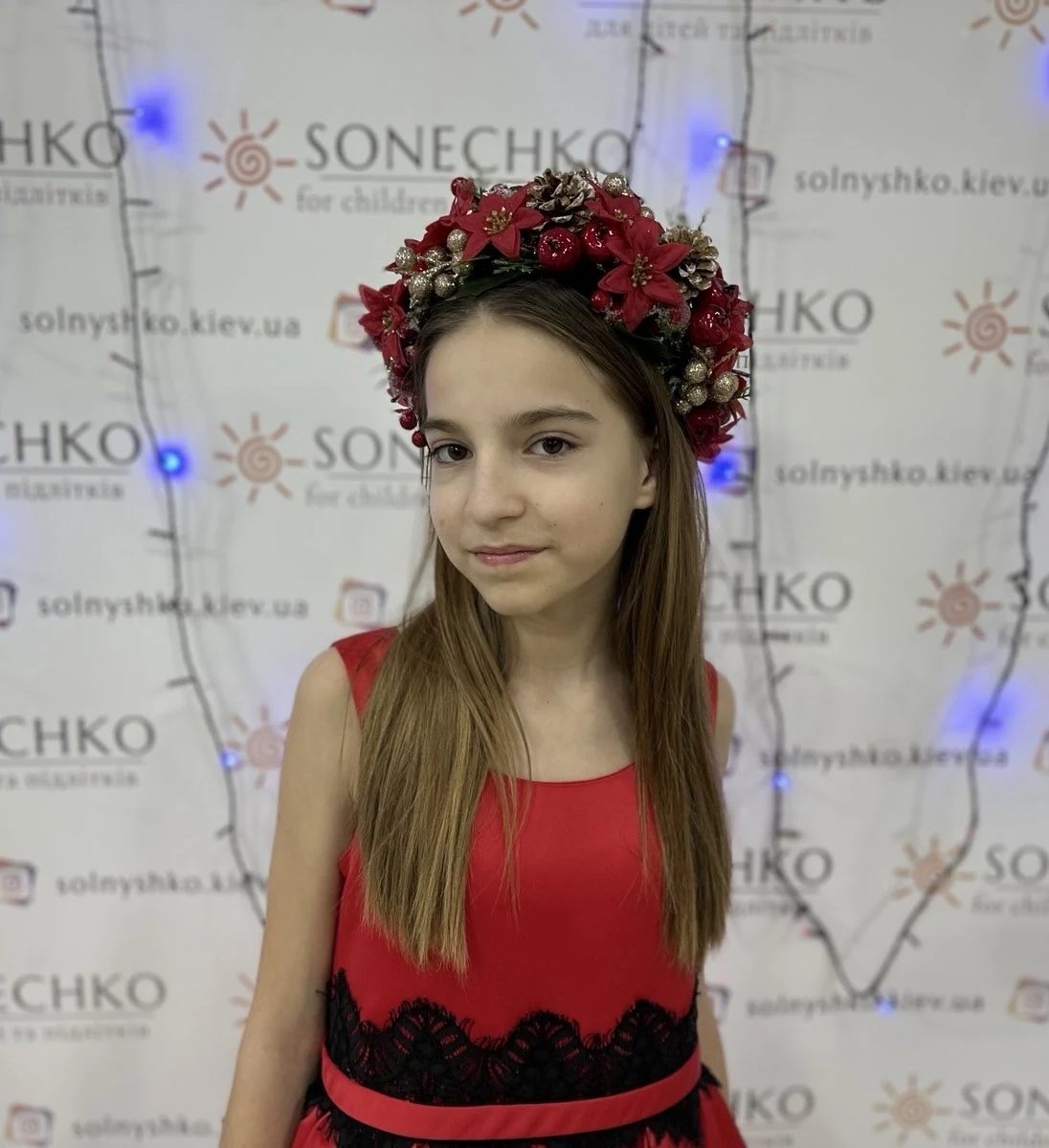 Карнавальный костюм Рождественский венок красный