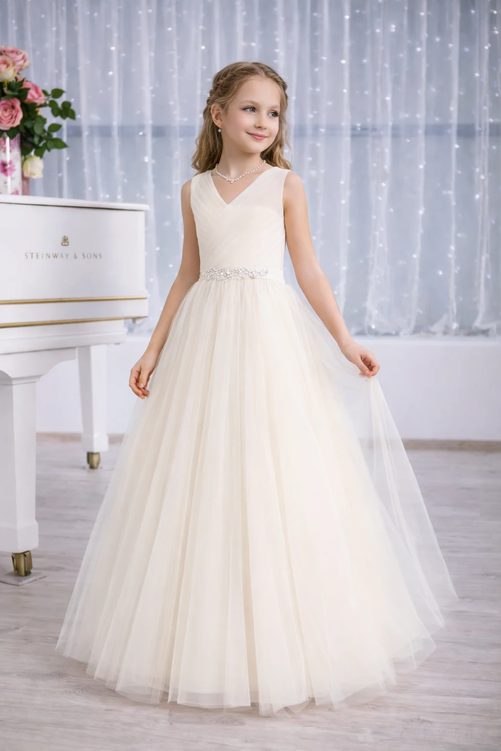 Бальное платье 9766 айвори