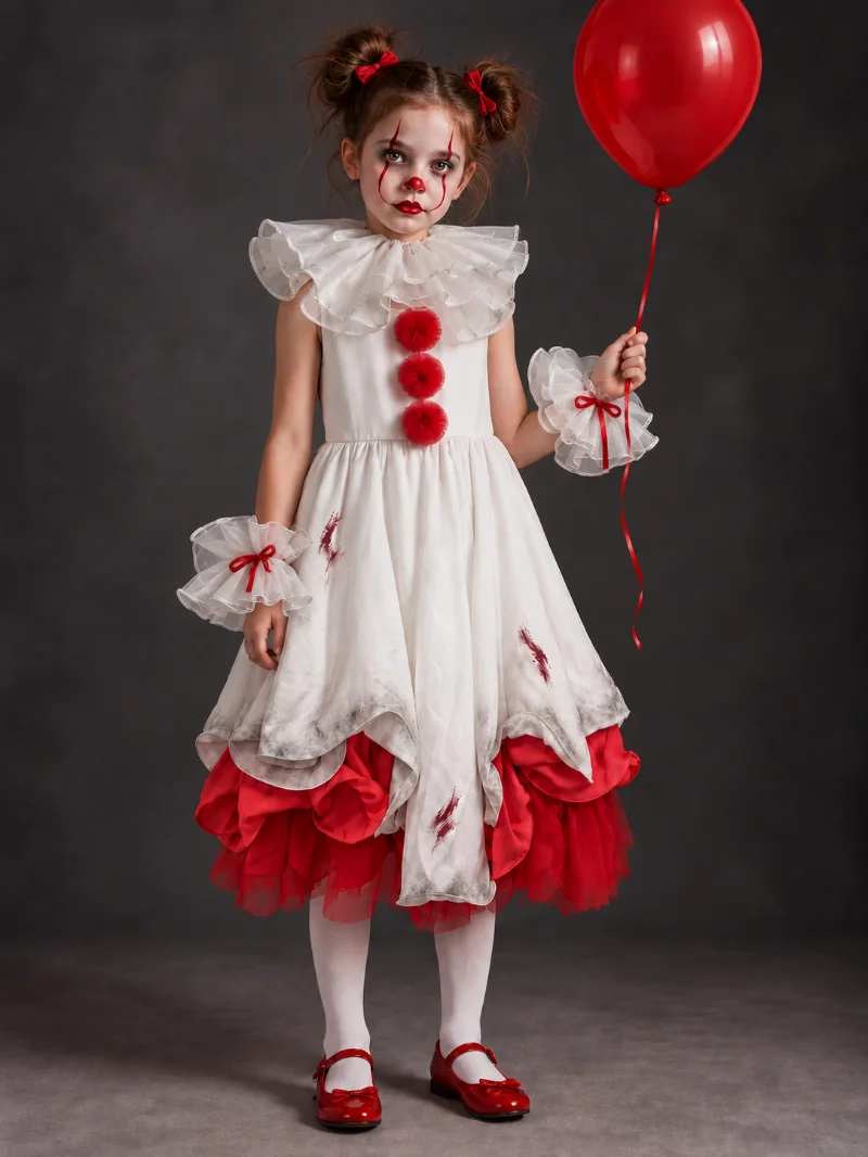 Pennywise Clown from "It" costume for a girl