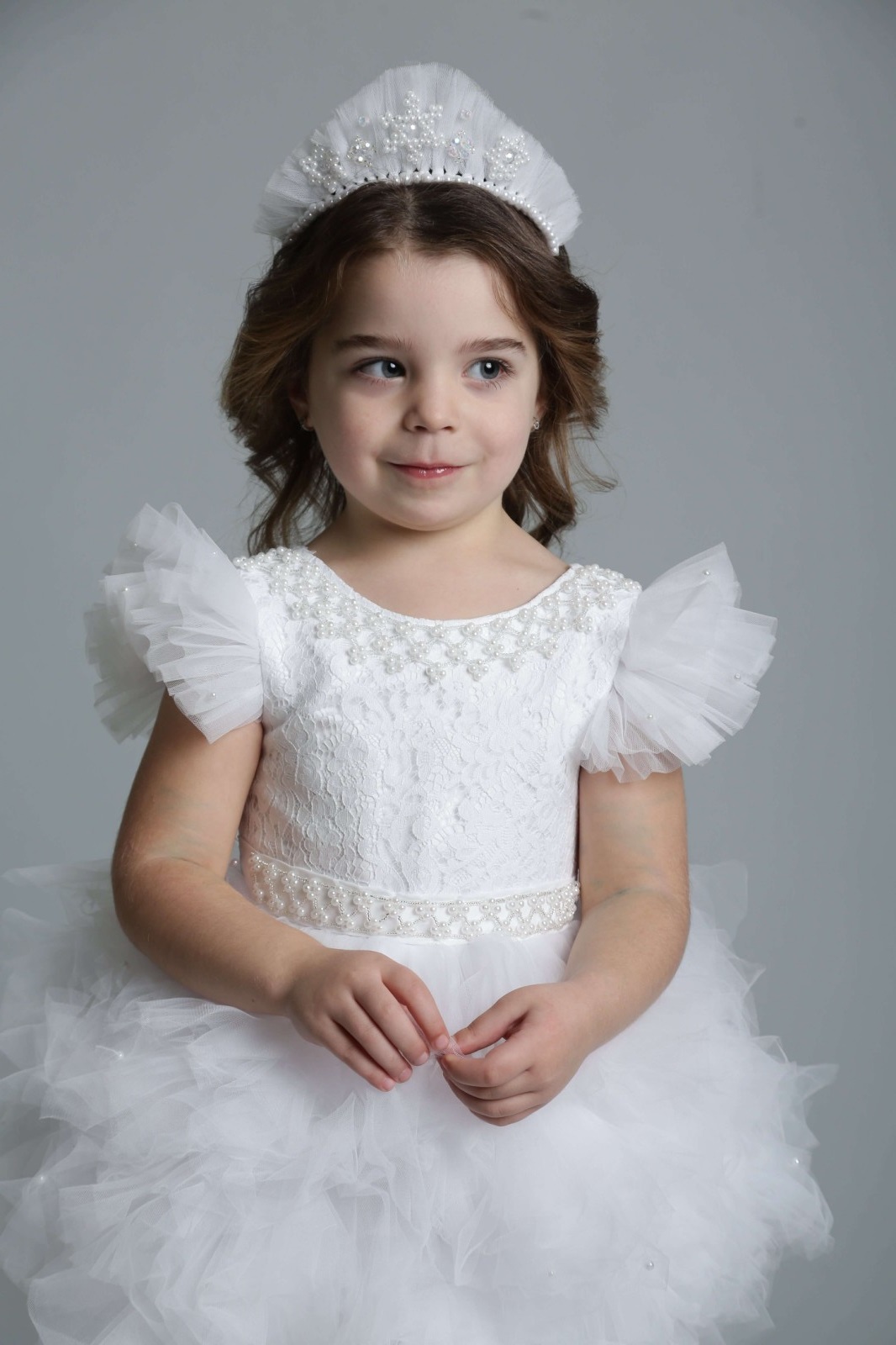 Карнавальний костюм Сніжинка 9742 намистинки